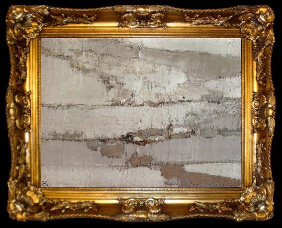 framed  Nicolas de Stael Landscape, ta009-2